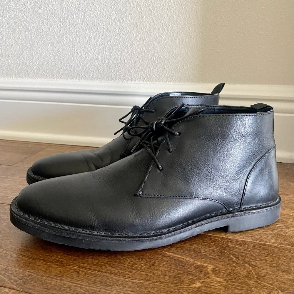 Aiden & Mason Black Leather Chukka Boot